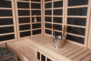 Spend special moments at home with your significant other in the 2 person infrared sauna. 